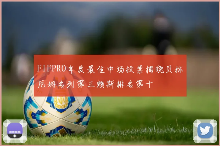 FIFPRO年度最佳中场投票揭晓贝林厄姆名列第三赖斯排名第十
